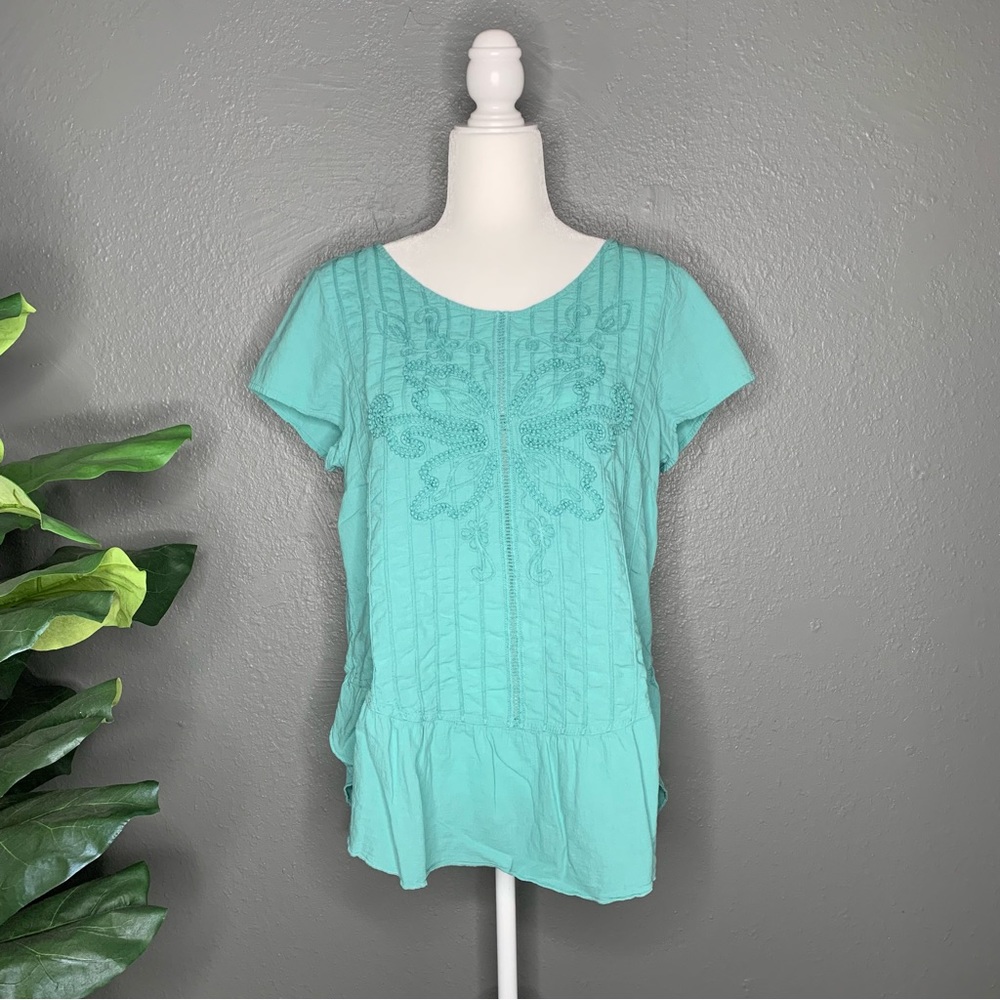 Soft Surroundings Embroidered Blouse